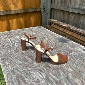 Emberly Platform Sandal by Steve Madden brown size 11